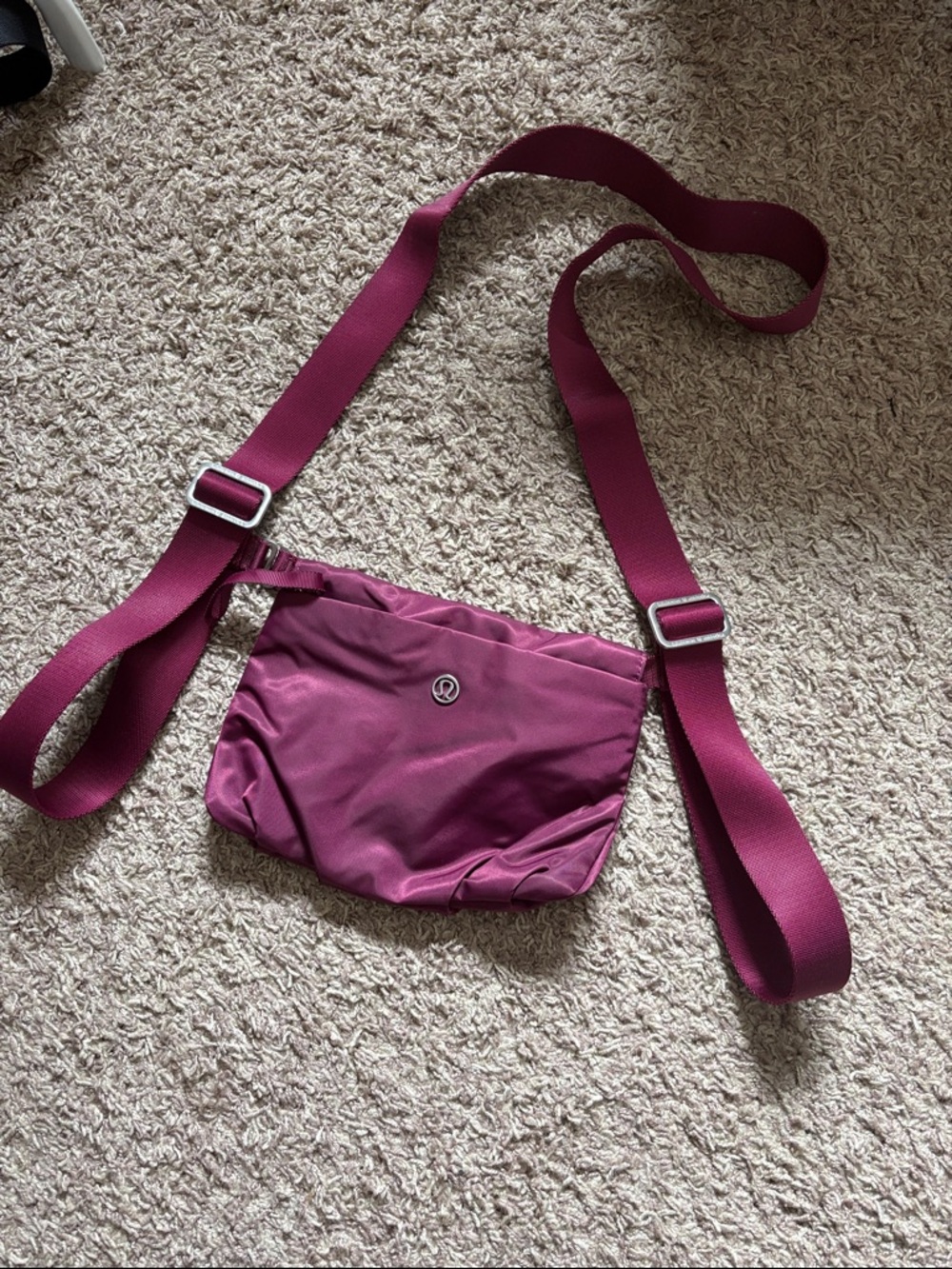 Lululemon Essential Yoga Mat Carrier - Plum Crossbody Bag (bag is removable)